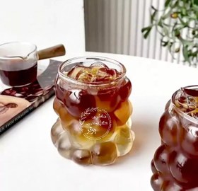 تصویر لیوان حبابی بلور شفاف 