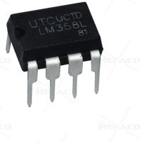 تصویر آی سی تقویت کننده عملیاتی UTC 8PIN,DIP,Dual Operational Amplifier LM358L 