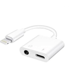 تصویر مبدل لایتنینگ به جک 3.5 میلی متری اپل MH030 Apple Lightning to 3.5mm Headphone Jack Adapter MH030