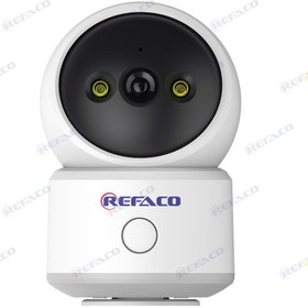 تصویر دوربین وای فای فضای داخل دید در شب رنگی REFACO WIFI CAMERA DUAL LIGHT INDOOR 5MP 256G SD CARD RFW505-DA 