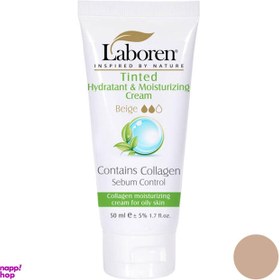 تصویر کرم مرطوب کننده رنگی لابورن (laboren) مدل Oily Beige حجم 50 میلی‌لیتر 