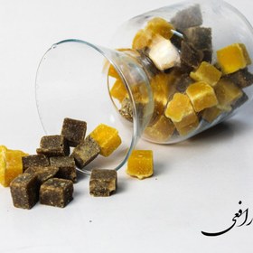 تصویر حبه قند مخلوط کاکائو و زعفران - بطری جار / 250 Camphor is a mixture of cocoa and saffron