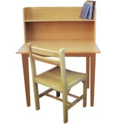 تصویر میز مطالعه کتابخانه ای تک نفره 