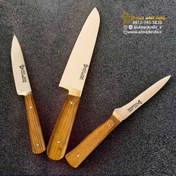 تصویر سرویس 3 پارچه حرفه ای چاقو آشپزخانه 