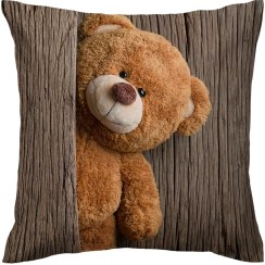 تصویر کاور کوسن (جفت) مدل خرس دورو طرح دار کد ۱۴۰۰۲۰۴ 