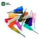 تصویر نازل (سوزن) مخصوص سرنگ های خمیر فلاکس و قلع - سر صاف - سبز تیره 14G 