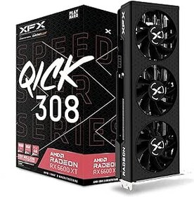 تصویر کارت گرافیک بازی XFX Speedster QICK308 Radeon RX 6600 XT Black با 8 گیگابایت GDDR6 HDMI 3xDP، AMD RDNA 2 RX-66XT8LBDQ - ارسال 20 روز کاری XFX Speedster QICK308 Radeon RX 6600 XT Black Gaming Graphics Card with 8GB GDDR6 HDMI 3xDP, AMD RDNA 2 RX-66XT8LBDQ