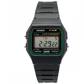 تصویر ساعت مچی اورجینال کاسیو Casio مشکی | مشکی| مشکی| کد رفرنس F-91W-3DG کد رفرنس:F-91W-3DG