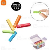 تصویر پک ۴۰ عددی باتری نیم قلمی آلکالاین شیائومی مدل ZI7 