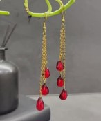 تصویر گوشواره یلدایی دانه انار کد G1576 