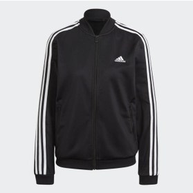 تصویر ست گرمکن ورزشی مشکی زنانه لباس 3 راه Essentials adidas 