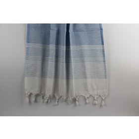 تصویر حوله ساحلی آبی پشتمال 100 در 180 سانتیمتر برند lux touch Blue Peshtamal 100 x 180 cm Beach Towel