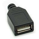 تصویر کانکتور USB مادگی کاور دار 