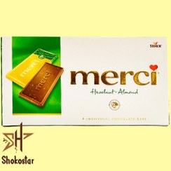 تصویر شکلات مرسی طعم فندق و بادام وزن ۱۰۰ گرم 