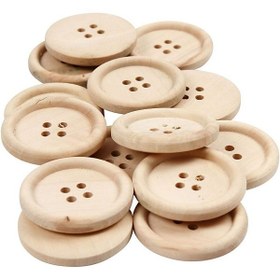 تصویر دکمه چوبی 