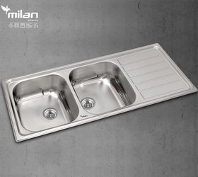 تصویر سینک 1020 توکار استیل میلان MILAN