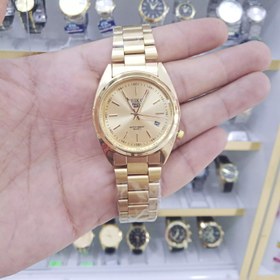 تصویر ساعت سیکو5 مردانه SEIKO 5 بند استیل رنگ طلایی تقویم دار 