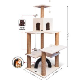 تصویر درخت گربه پنج طبقه نیناپت کد X Ninapet Cat Tree Code X