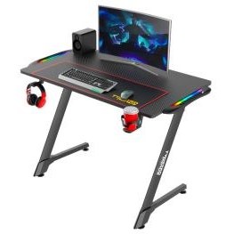 تصویر میز گیمینگ تویستد مایندز مدل Twisted Minds Z Shaped RGB Twisted Minds Z Shaped Fiber Texture RGB Gaming Desk