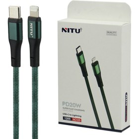 تصویر کابل تبدیل فست شارژ Nitu NC125 Type-C to Lightning PD 20W 1.2m Nitu NC125 Type-C to Lightning 20W 1.2m Cable