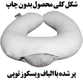 تصویر بالش دور گردنی طبی کودک طرح کمیک دو رو چاپ سایز 29 در 29 مدل P7-522 شرکت رنس 