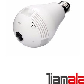 تصویر دوربین مداربسته IP طرح لامپ نرم افزار V380 مدل 210 
