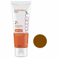 تصویر کرم ضدآفتاب اسپارک وودن +SPF50 (بژ تیره) شماره 3 حجم 75 میل 