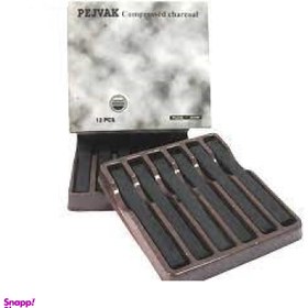 تصویر زغال طراحی پژواک (Pejvak) مدل compressed charcoal بسته 12 عددی 