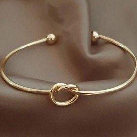 تصویر دستبند بنگل گره - نقره ای 