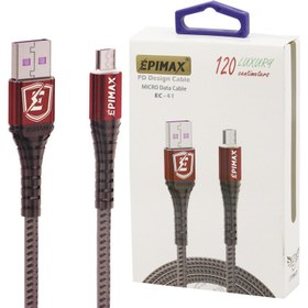 تصویر کابل میکرو یو اس بی فست شارژ Epimax EC-41 5A PD 1.2m Epimax EC-41 PD 5A 1.2m Charging & Transmition Data Cable