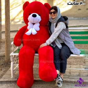 تصویر عروسک خرس قرمز ولنتاین با ارسال رایگان در 5 سایز 