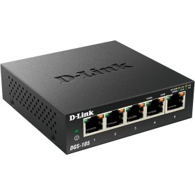 تصویر سوئیچ 5 پورت دی لینک مدل DGS-105 D-Link DGS-105‎ 5 Port Gigabit Desktop Switch