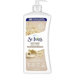 تصویر لوسیون بدن St.Ives مدل Soothing Apaisante حجم ۶۲۱ میلی لیتر حاوی شی باتر و جو دوسر 