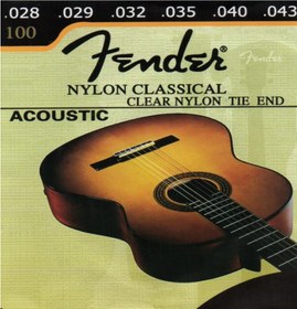 تصویر سیم گیتار کلاسیک fender fender 100 classical guitar string