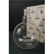 تصویر بالن تقطیر ۵ لیتری ته صاف 