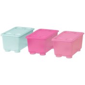 تصویر باکس پلاستیکی ایکیا مدل GLIS مجموعه ۳ عددی 