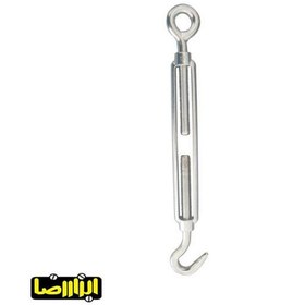 تصویر مهارکش یک سر حلقه یک سر قلاب گالوانیزه سایز 12 