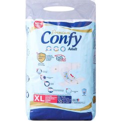 تصویر پوشک چسبی بزرگسال کانفی سایز خیلی بزرگ بسته 10 عدد Confy Adult Saize X LARG Pcs10