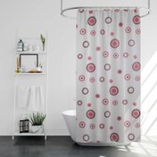 تصویر پرده حمام پیسو مدل BZ-31 سایز 180×200 سانتی متر | صورتی | 