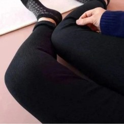 تصویر شلوار بافت داخل خز تک - مشکی 