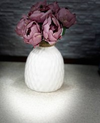 تصویر گلدان سرامیکی دور کنفی ا Hemp round ceramic vase Hemp round ceramic vase