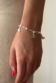 تصویر دستبند ابکاری نقره 