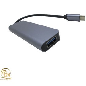 تصویر هاب 4 پورت Type-C USB3 پی نت T-3606 p-net-t-3606