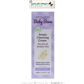 تصویر شوینده کرمی پوست خیلی خشک و آتوپیک بیبی برن 150 میلی لیتر baby born atopic cleansing cream 150 ml