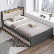 تصویر تخت خواب یک نفره مدل لونا سایز 120×200 سانتی متر 