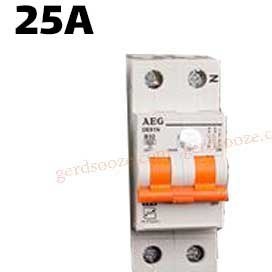 تصویر فیوز مینیاتوری دو فاز 25 آمپر AEG تیپ B ا Miniature Circuit Breaker 2P 25A AEG Miniature Circuit Breaker 2P 25A AEG