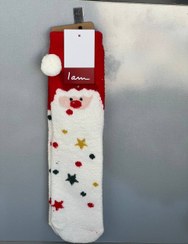 تصویر جوراب ساق بلند کریسمس طرح “بابا نوئل” برند I am 