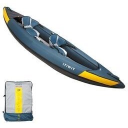 تصویر قایق کانو زرد بوت KANO 1 2 نفر اورجینال دکتلون Decathlon 