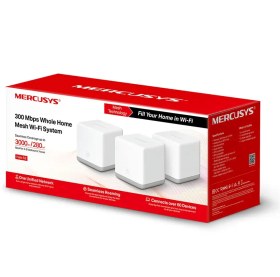 تصویر روتر وایرلس مرکوسیس پک 3 عددی مدل Mercusys Halo S3 Halo S3 300 Mbps Whole Home Mesh Wi-Fi Systemمش خانگی 3 تکه مرکوسیس