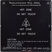 تصویر هیت بد آلومینیومی MK2A با ابعاد 300×300 میلی متر / MK2A Aluminum HeatBed 300×300mm 